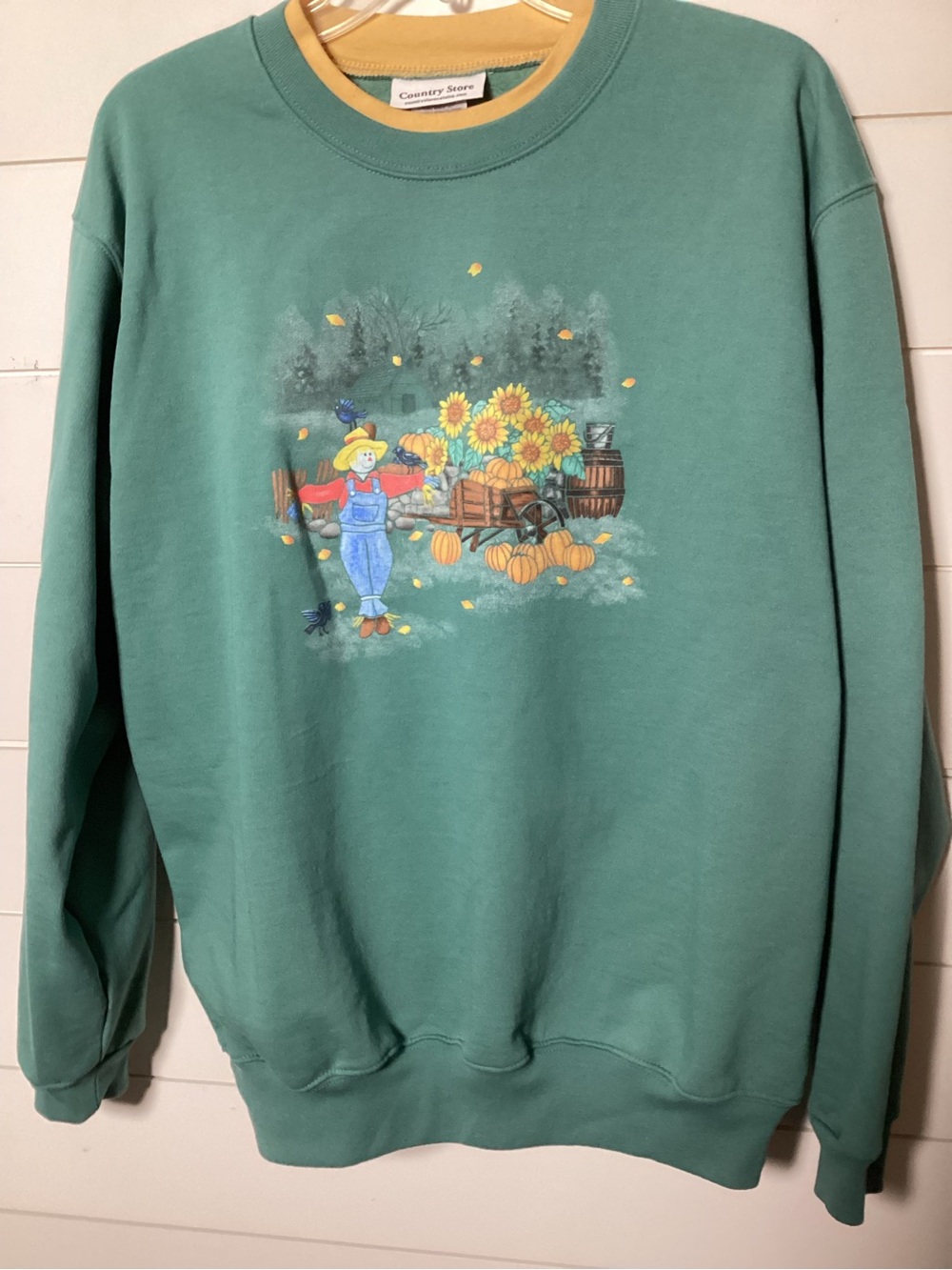 Country Store Green Fall Graphic Crewneck Sweatshirt